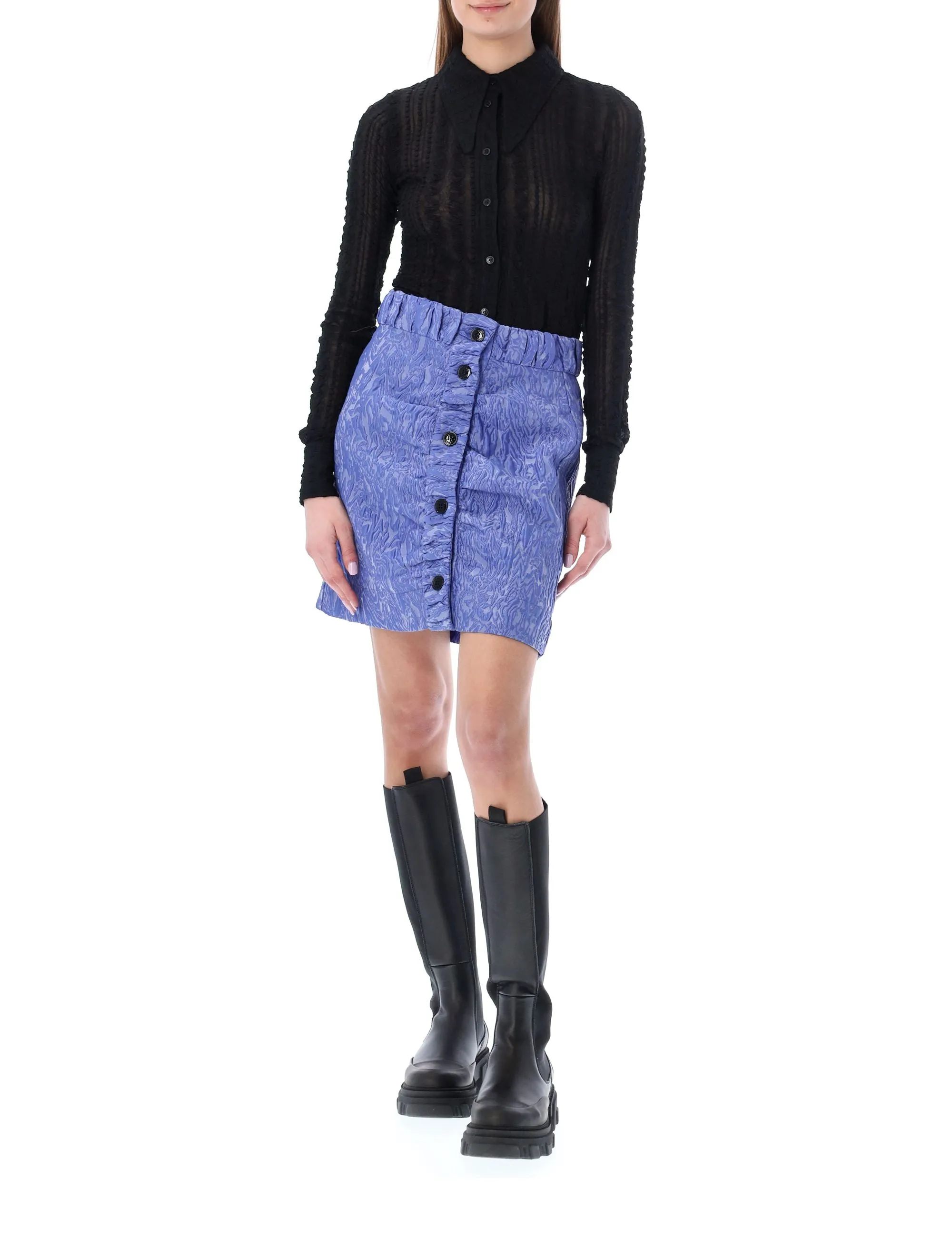Ganni Lace Long-Sleeved Shirt