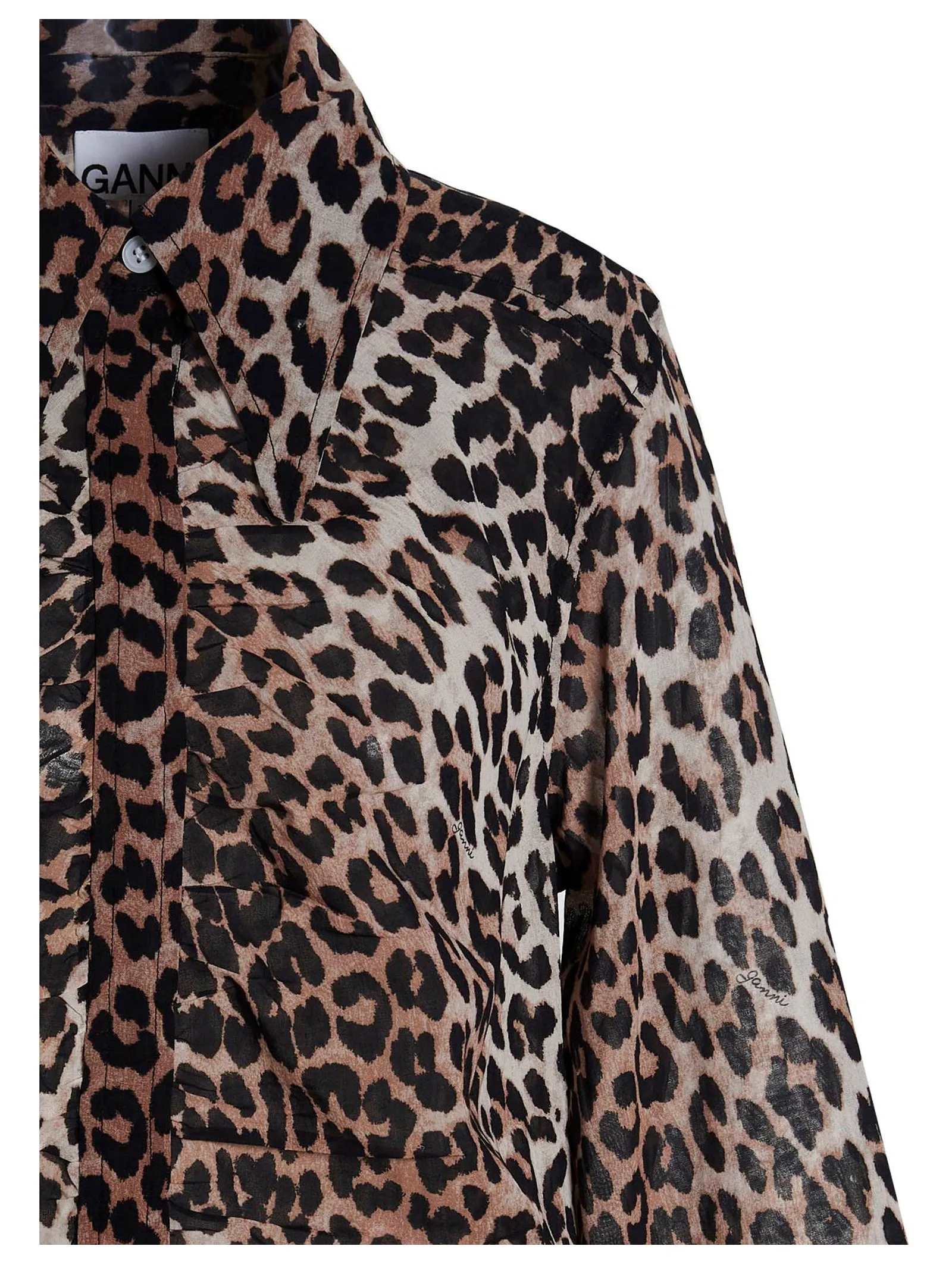 Ganni Leopard Print Shirt