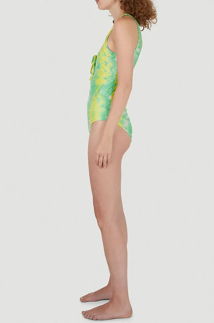 Ganni Tie-Dye Effect One Piece Swimsuit