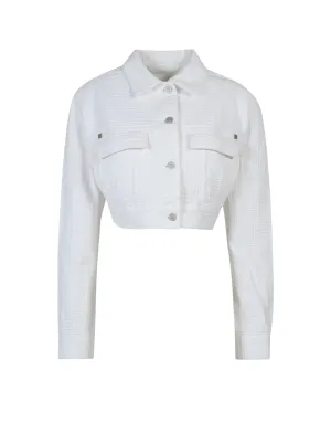 Givenchy 4G Motif Cropped Denim Jacket