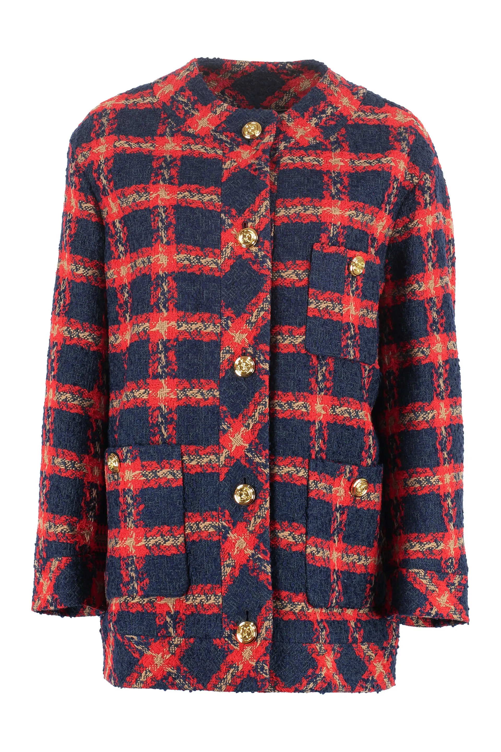 Gucci Checked Tweed Jacket