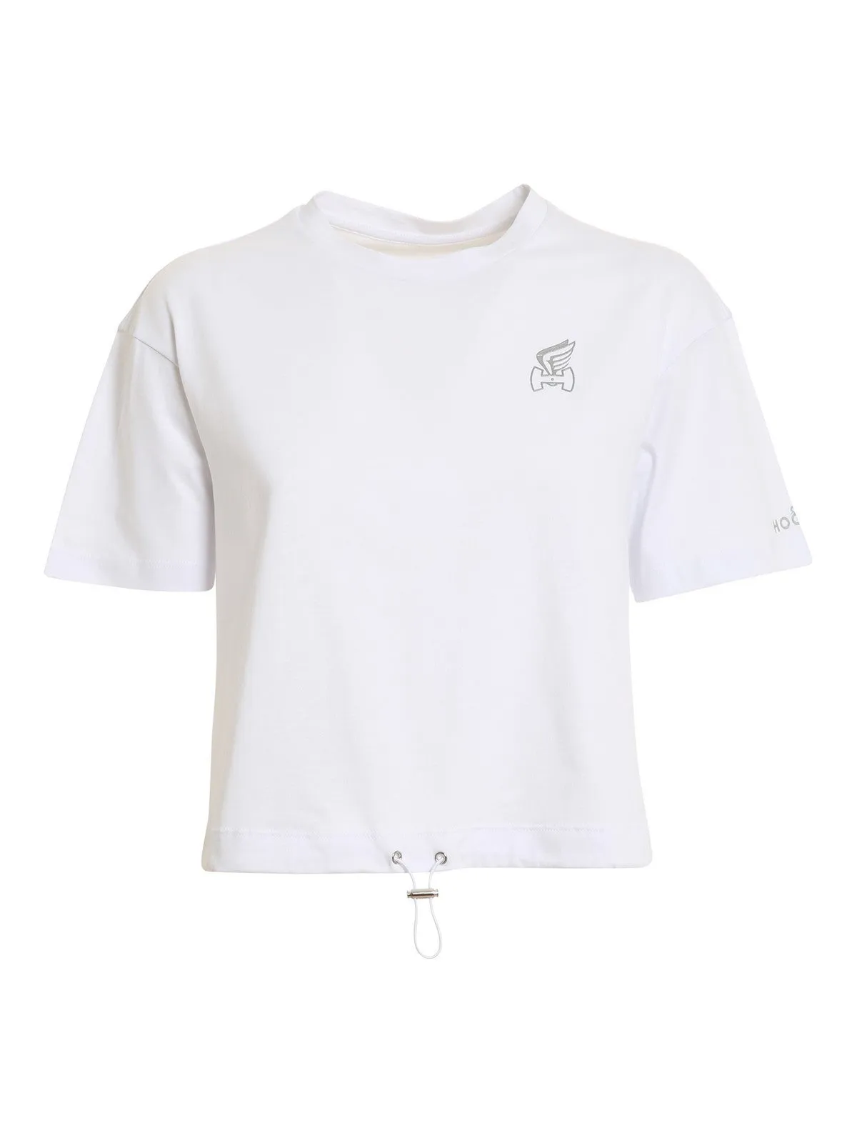 Hogan Drawstring Cropped T-Shirt