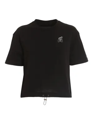 Hogan Drawstring Cropped T-Shirt