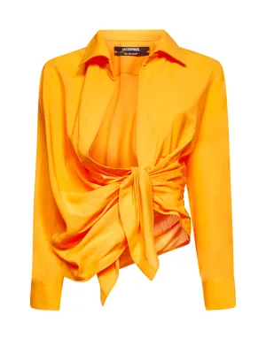Jacquemus Bahia Tied-Sash Shirt