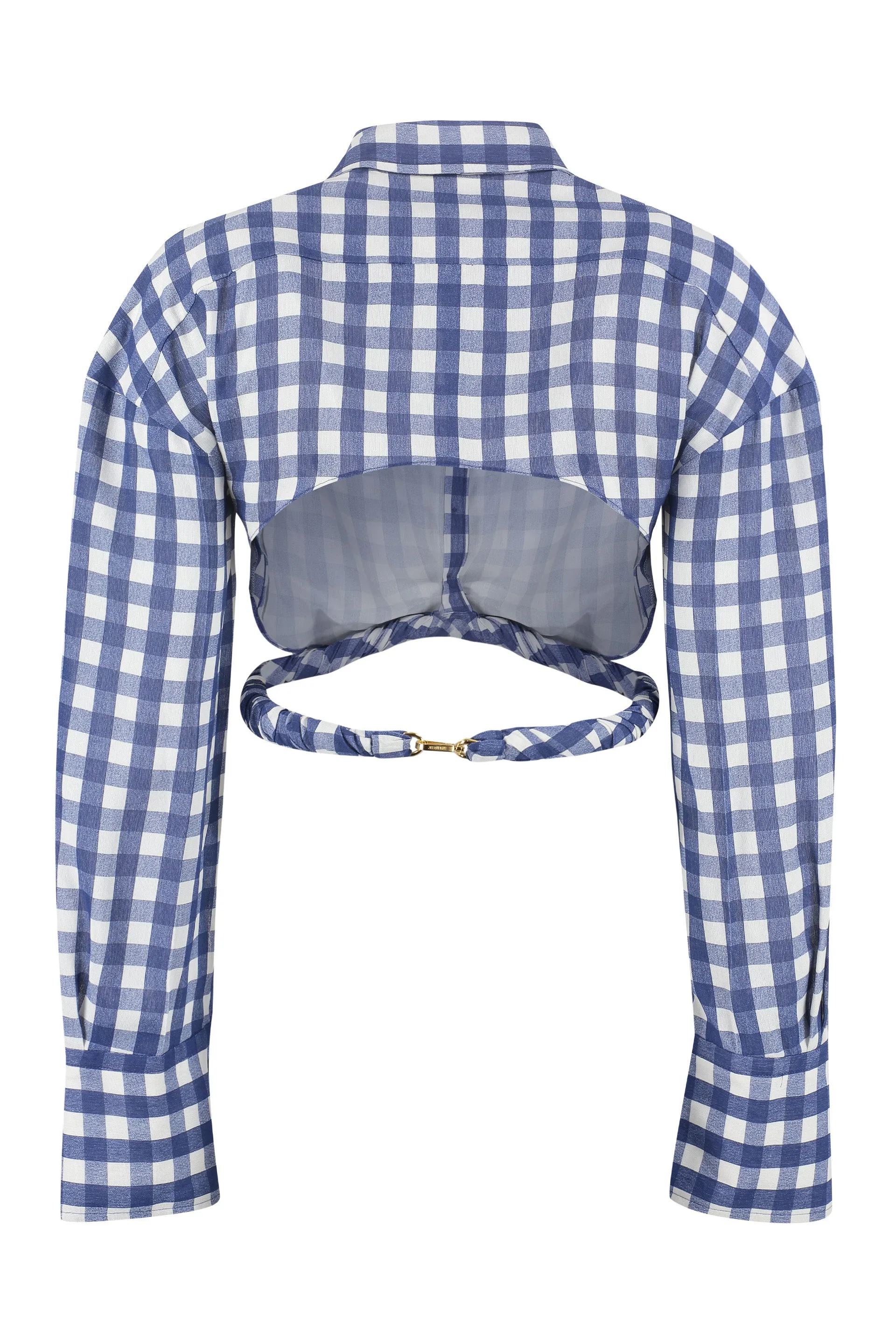 Jacquemus Check Pattern Cropped Shirt