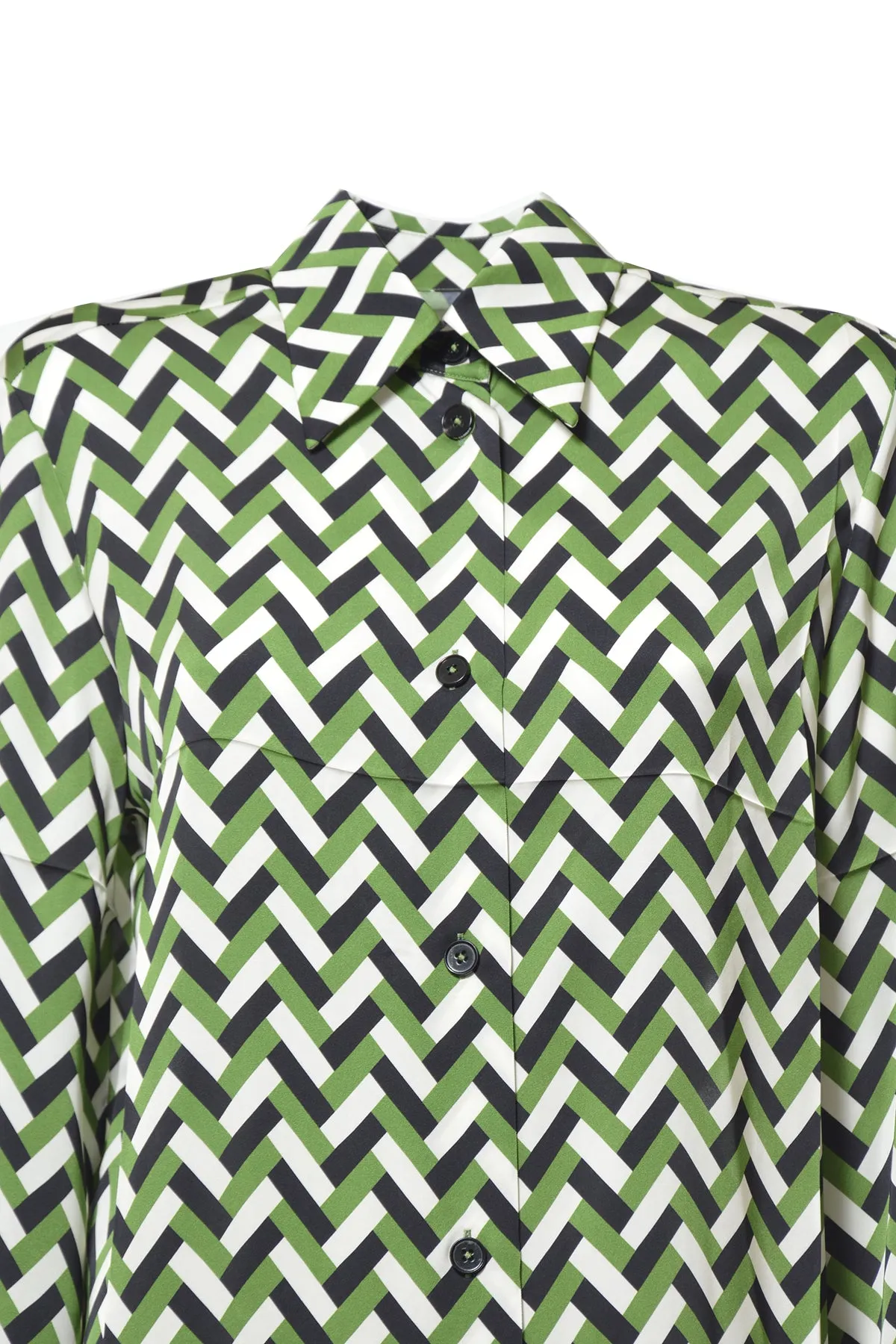 Jil Sander Herringbone Print Shirt