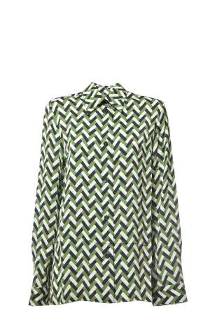 Jil Sander Herringbone Print Shirt
