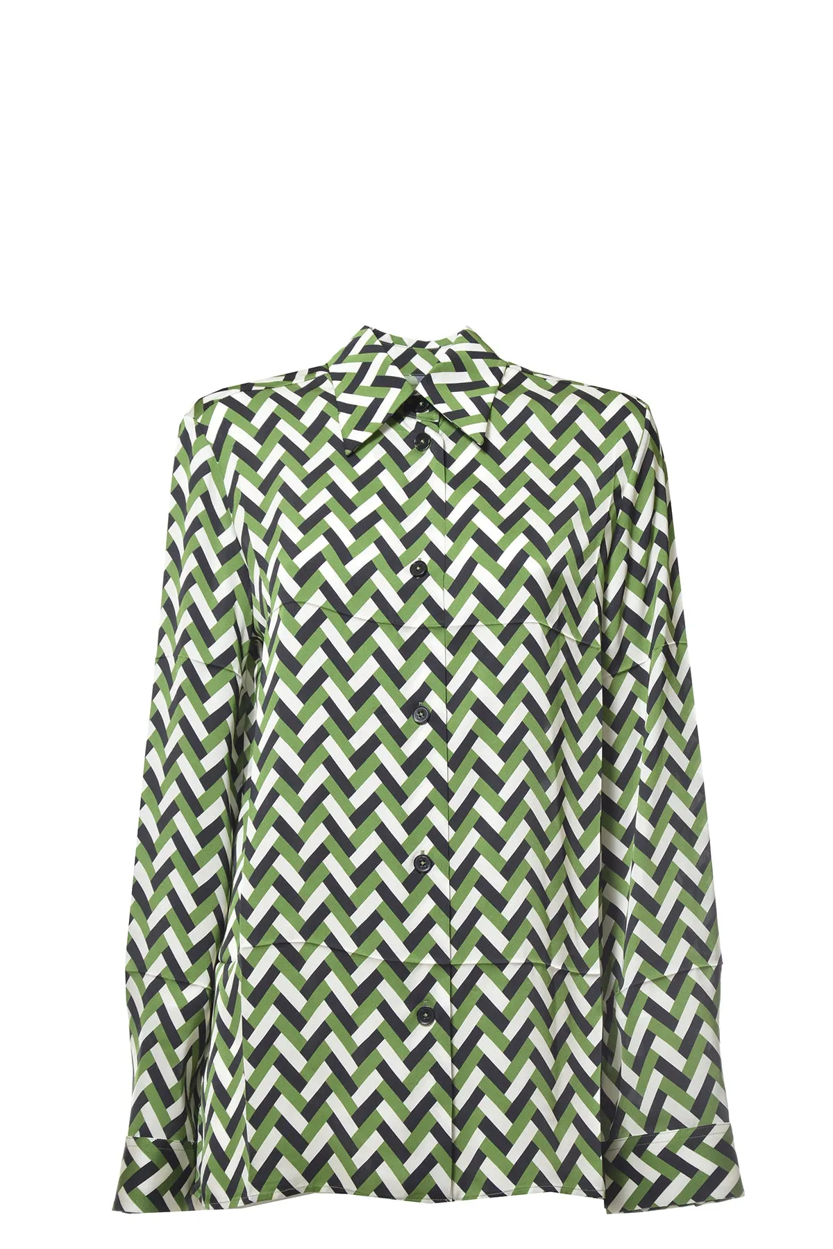 Jil Sander Herringbone Print Shirt