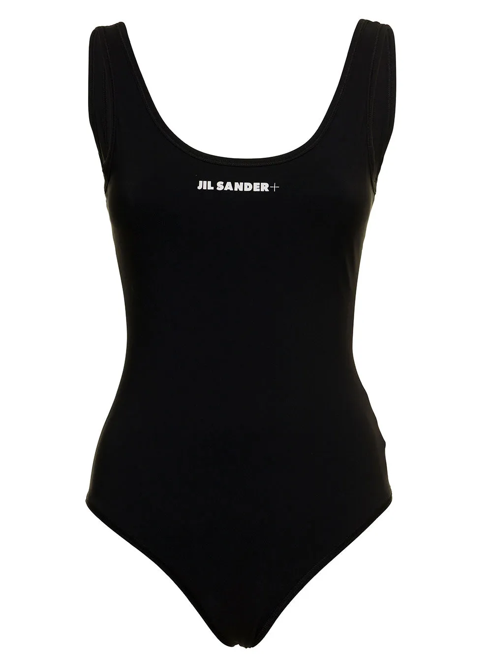 Jil Sander  Logo Printed U-Neck Swimsuit
