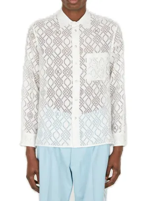 Koch Allover Monogram Buttoned Shirt