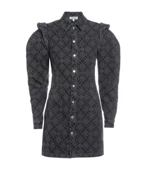 Koch Denim Monogram Shirt Dress