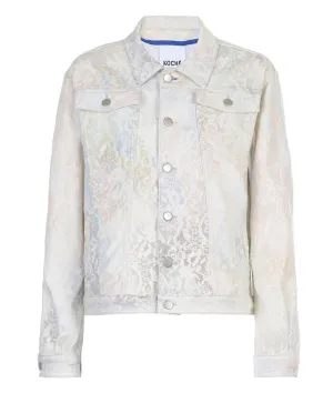 Koch Floral Printed Denim Jacket