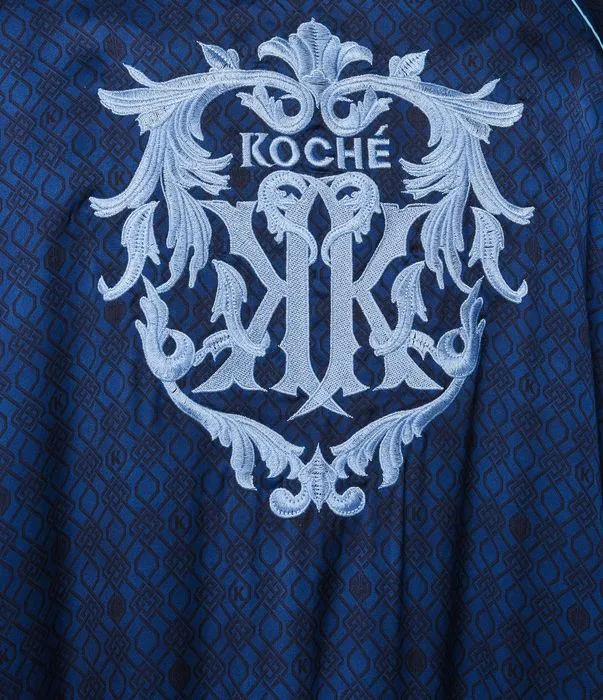Koch Logo Embroidered Button-Up Jacket