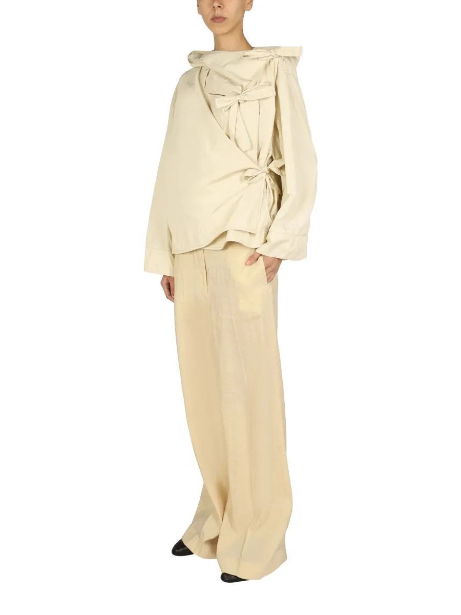 Lemaire Hooded Boxy Panelled Jacket