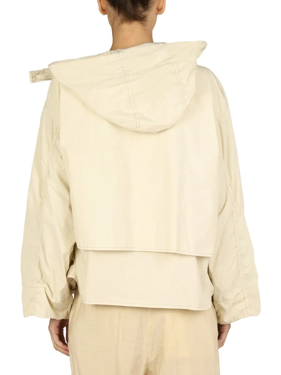 Lemaire Hooded Boxy Panelled Jacket