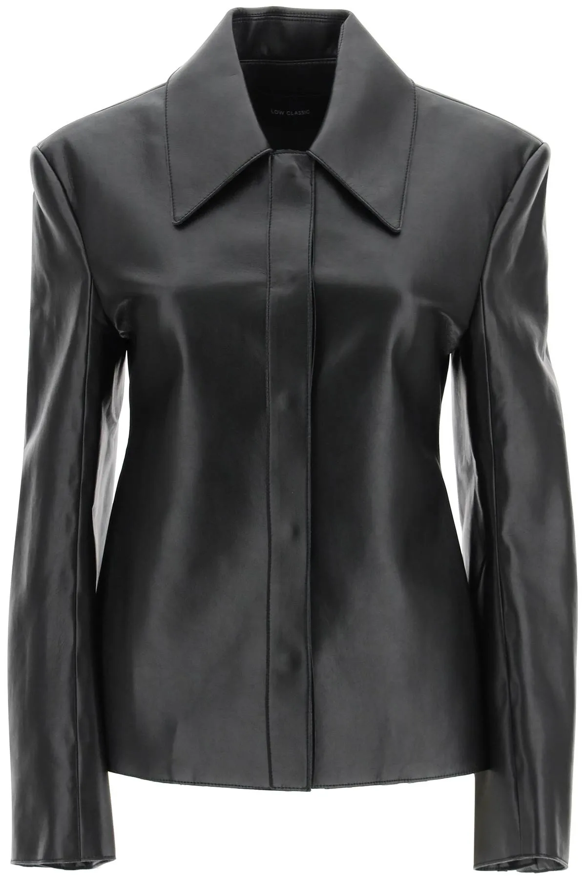 Low Classic Leather Shirt Jacket