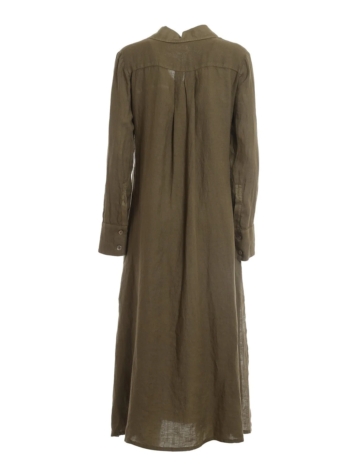 Malo Buttoned Midi Shirt Dress
