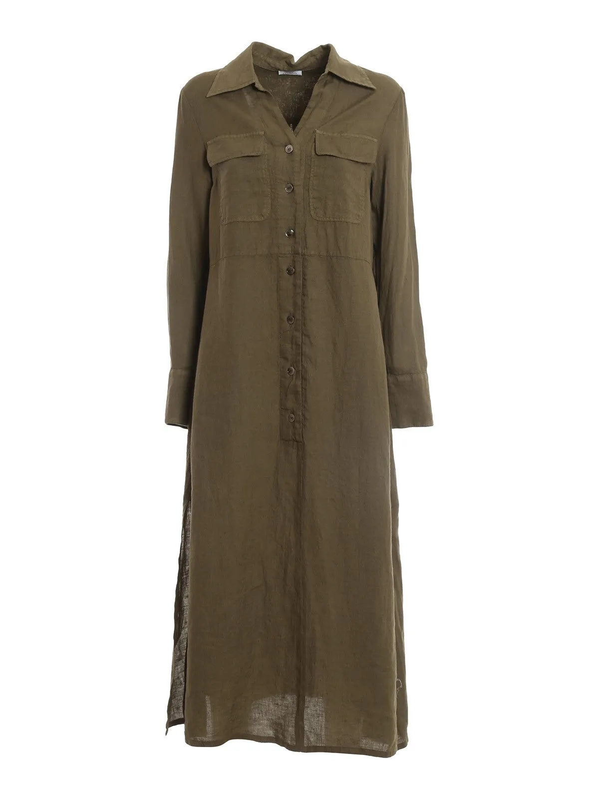 Malo Buttoned Midi Shirt Dress
