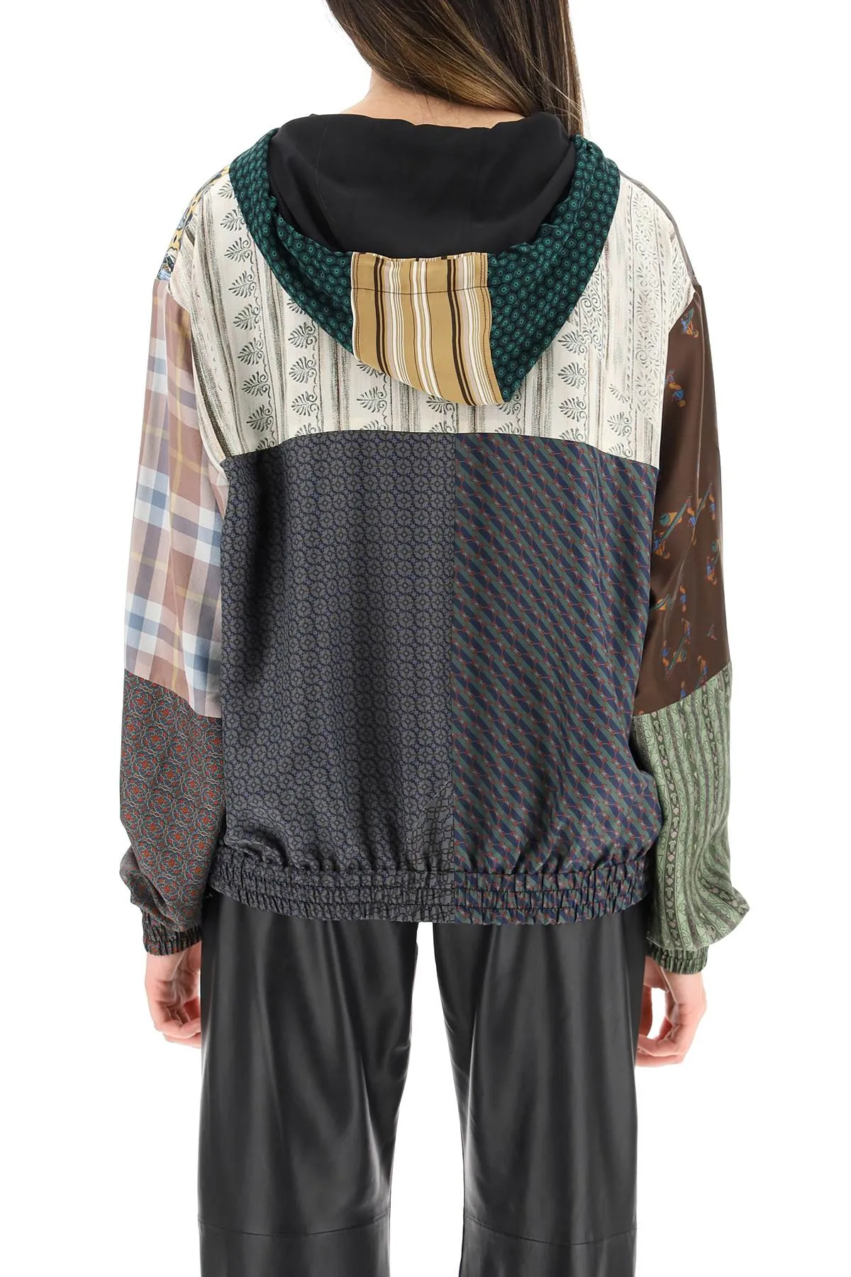 Marine Serre Patchwork Drawstring Jacket