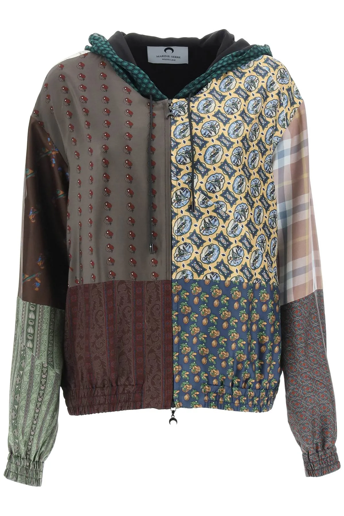 Marine Serre Patchwork Drawstring Jacket