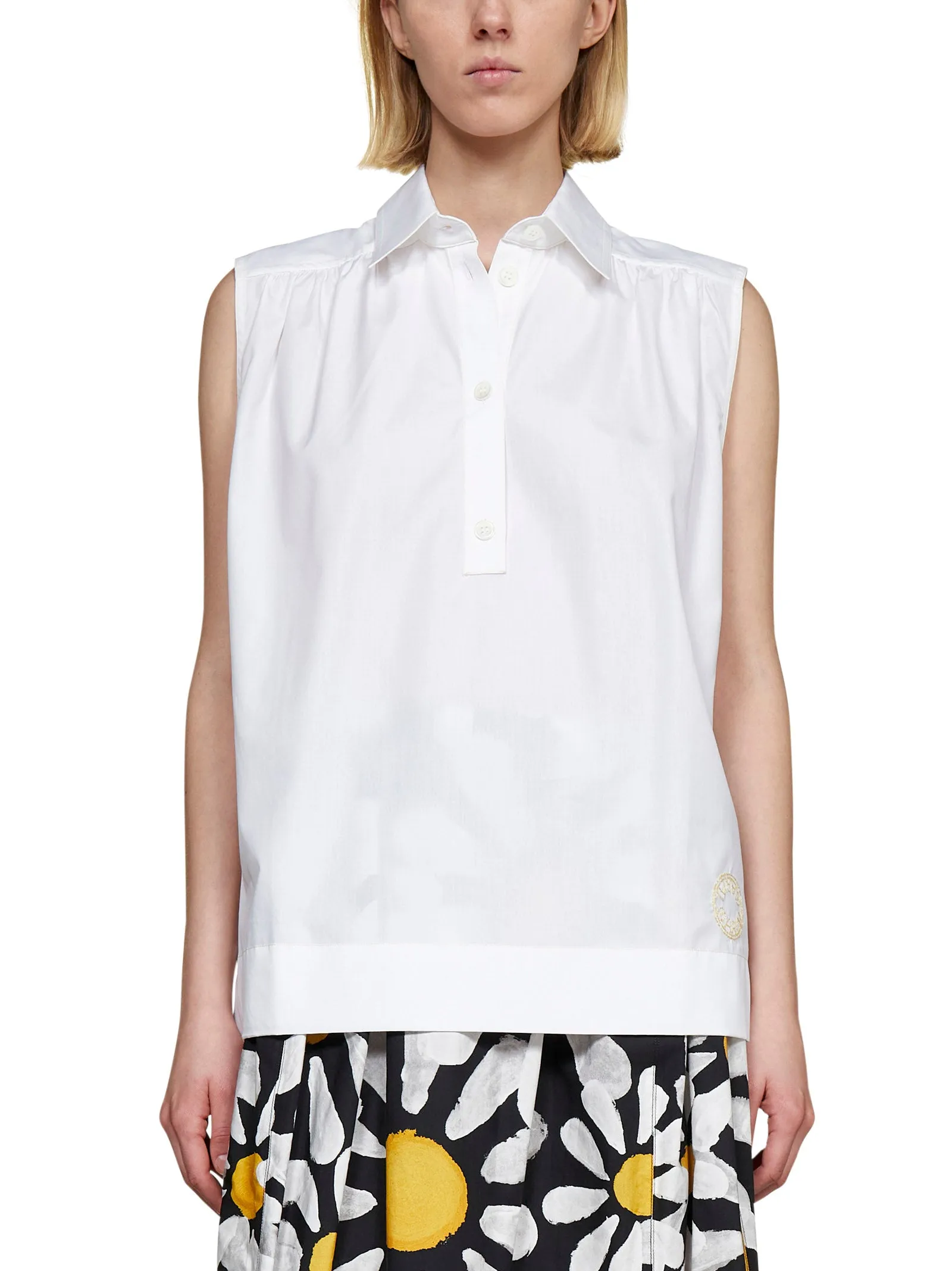 Marni Embroidered Sleeveless Shirt