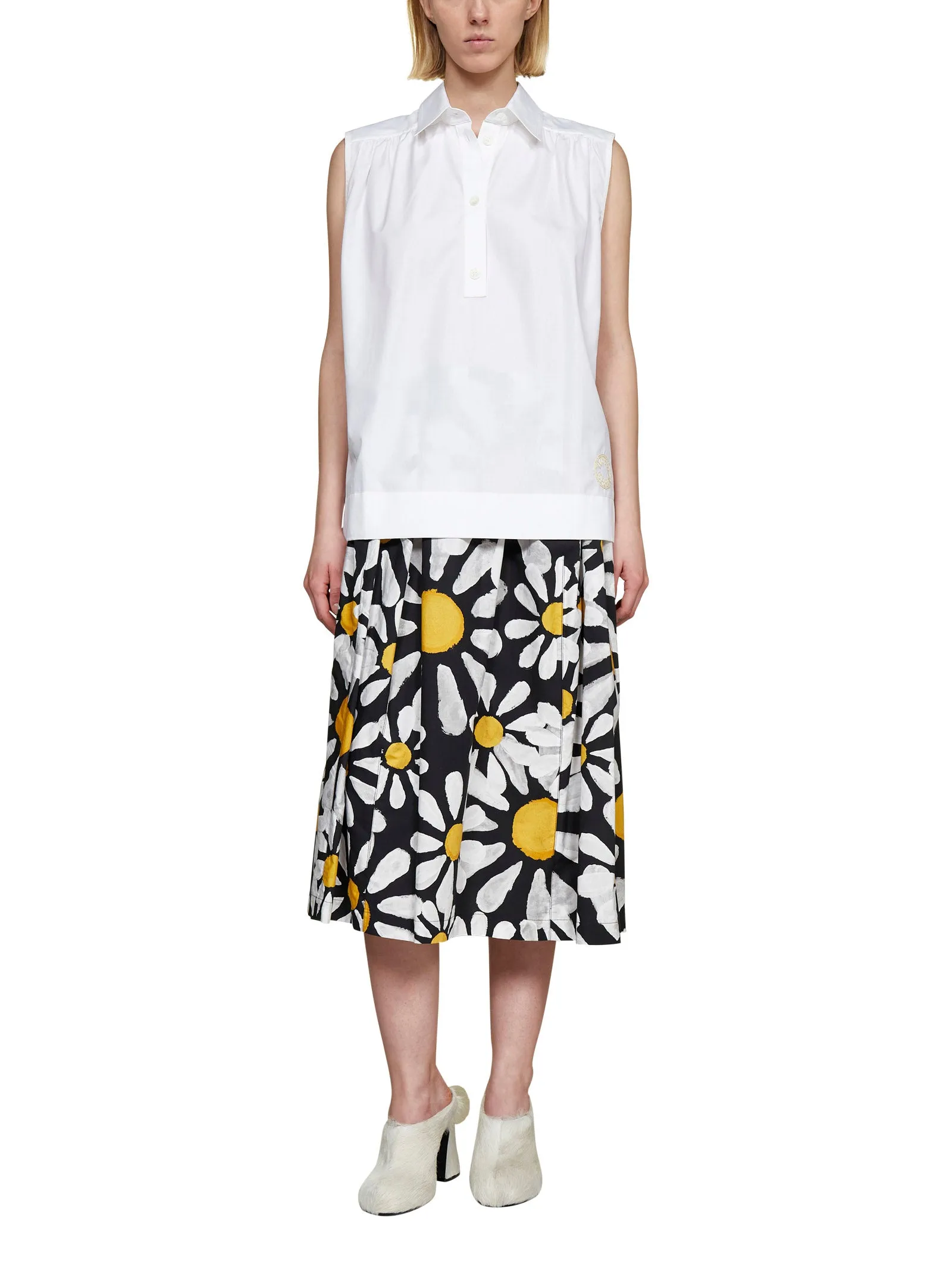 Marni Embroidered Sleeveless Shirt