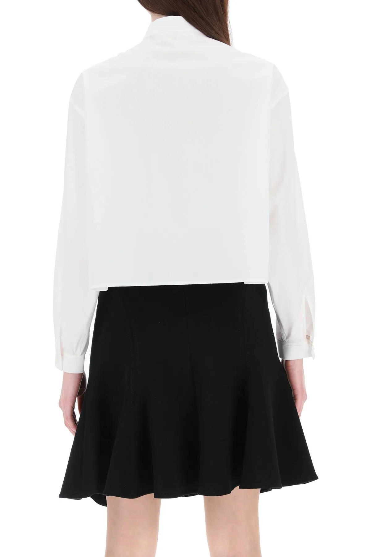Marni Logo Embroidered Cropped Shirt