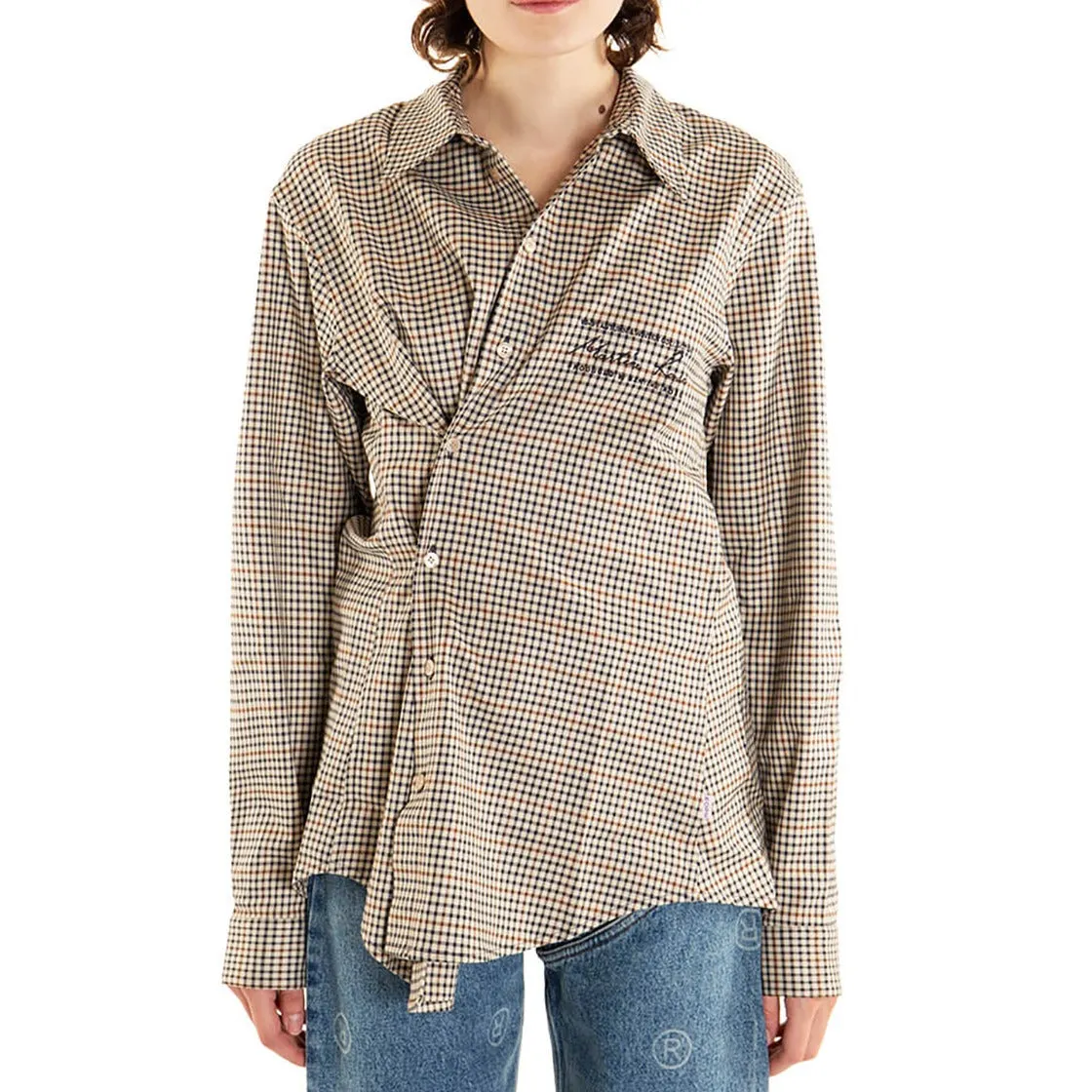Martine Rose Buttoned Checkered Shirt