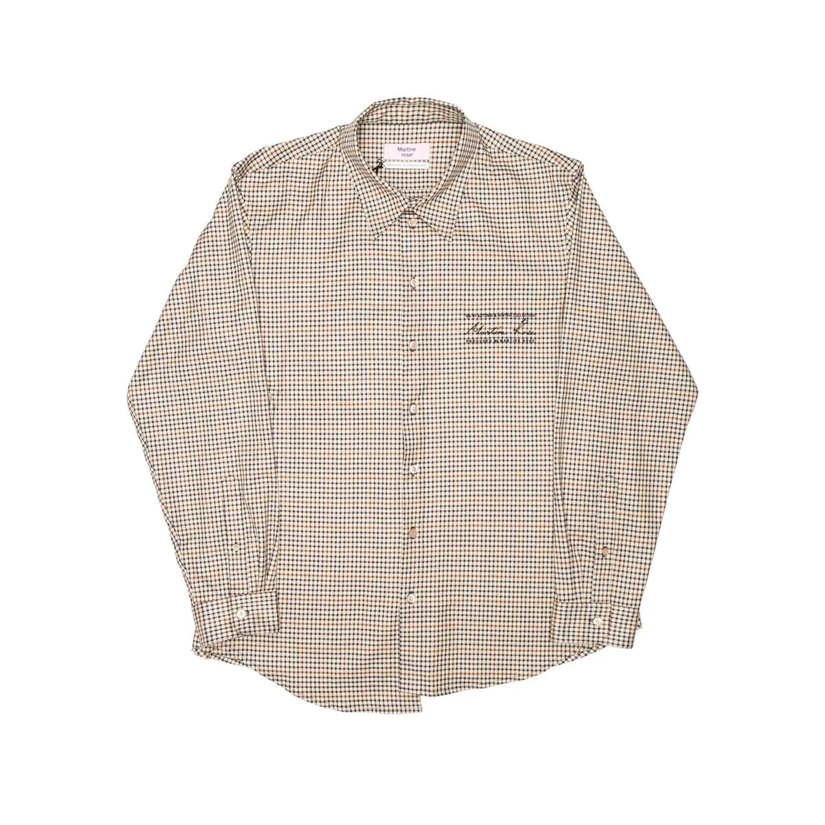 Martine Rose Buttoned Checkered Shirt