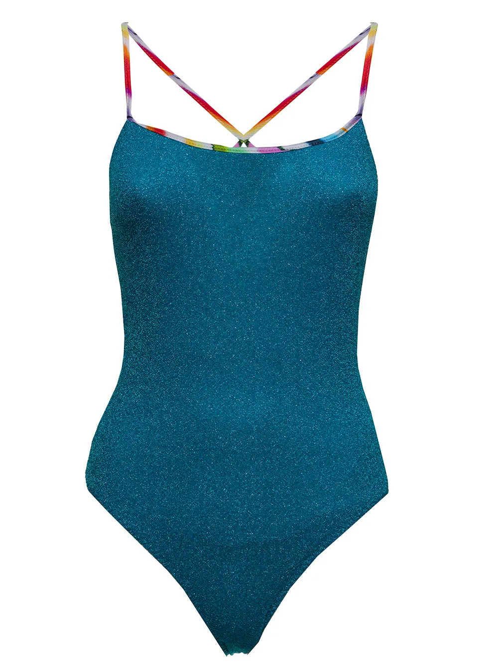 Missoni Lurex Detailed Crossover Strap Swimsuit
