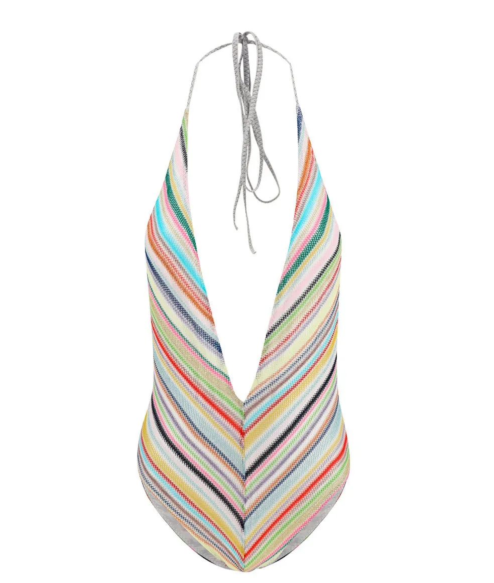 Missoni Open Back Haltenneck Swimsuit