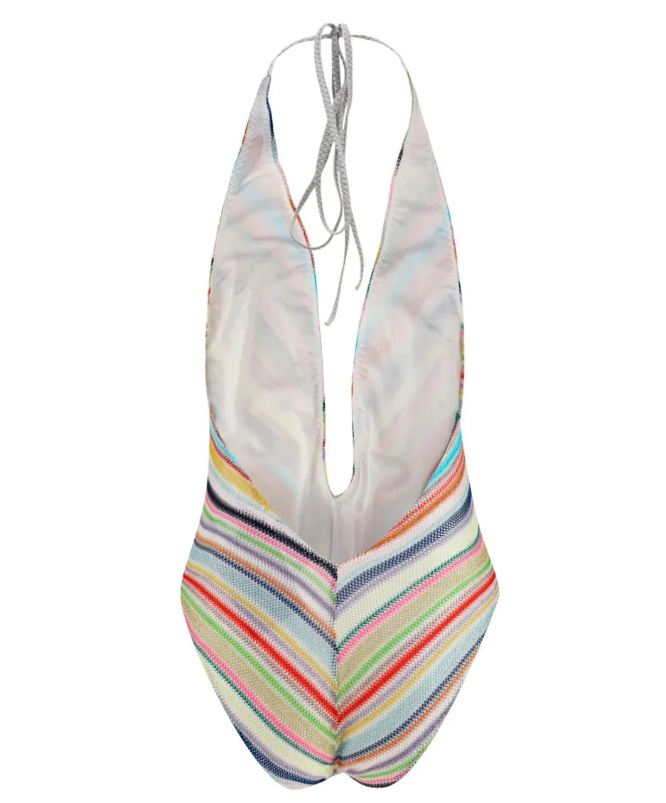 Missoni Open Back Haltenneck Swimsuit