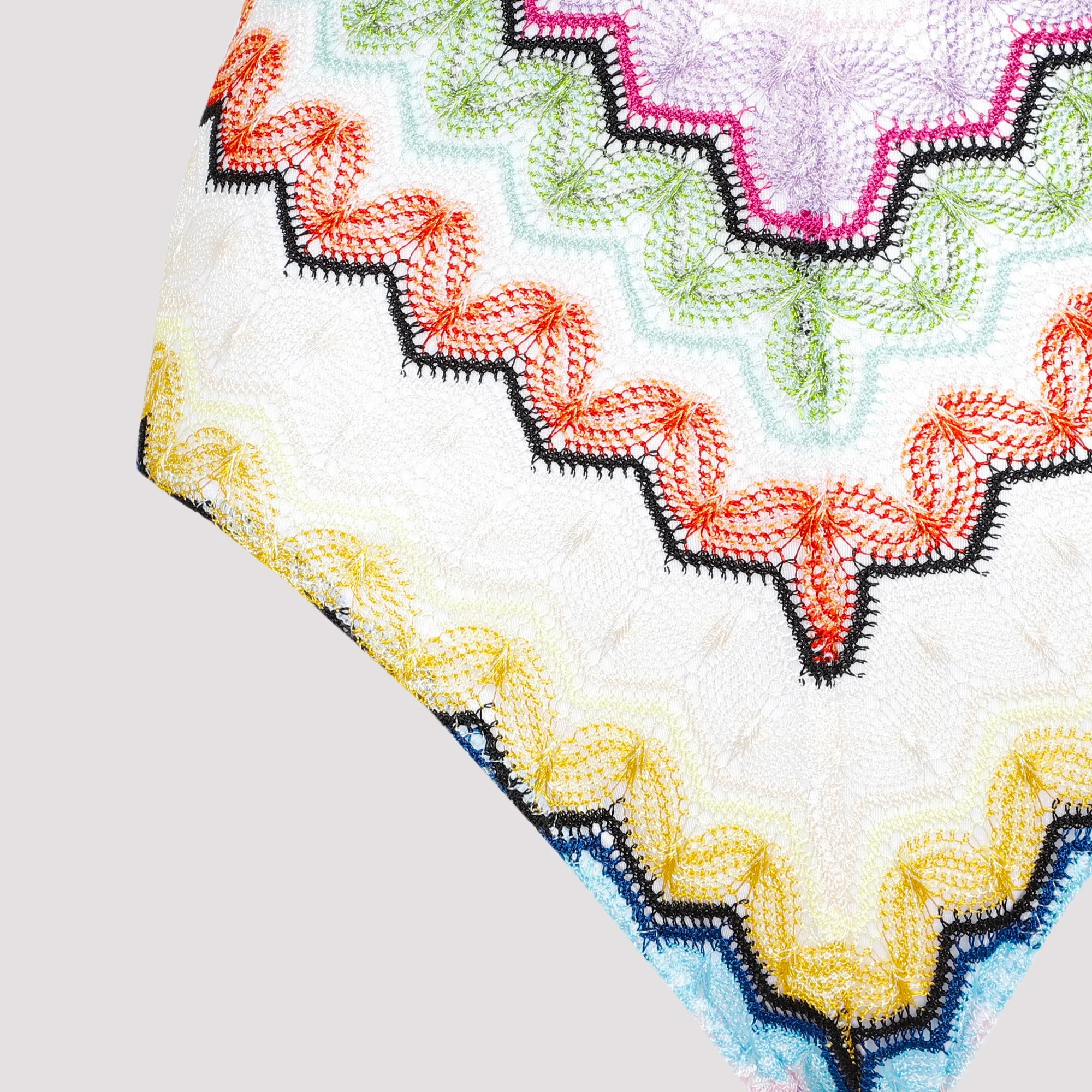 Missoni Zigzag Patterned V-Neck Swimsuit
