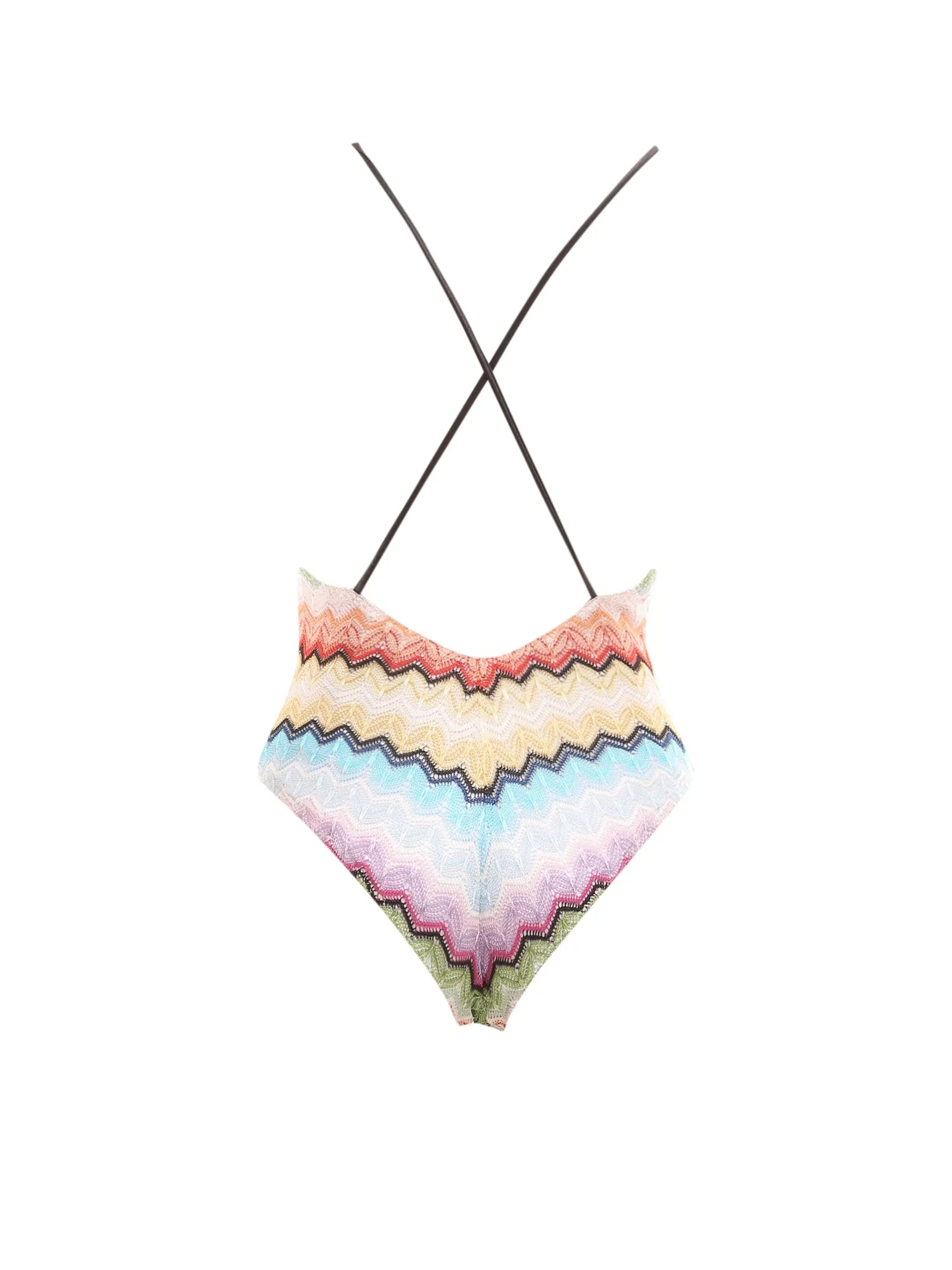 Missoni Zigzag Patterned V-Neck Swimsuit