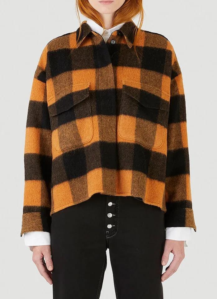 MM6 Maison Margiela Check Felt Jacket