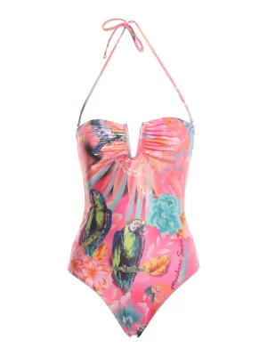Moschino Floral Printed Cut-Out Detailed Swimsuit