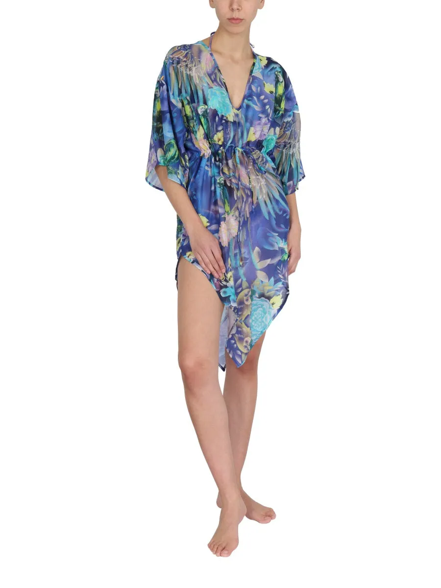 Moschino Floral Printed V-Neck Swimsuit