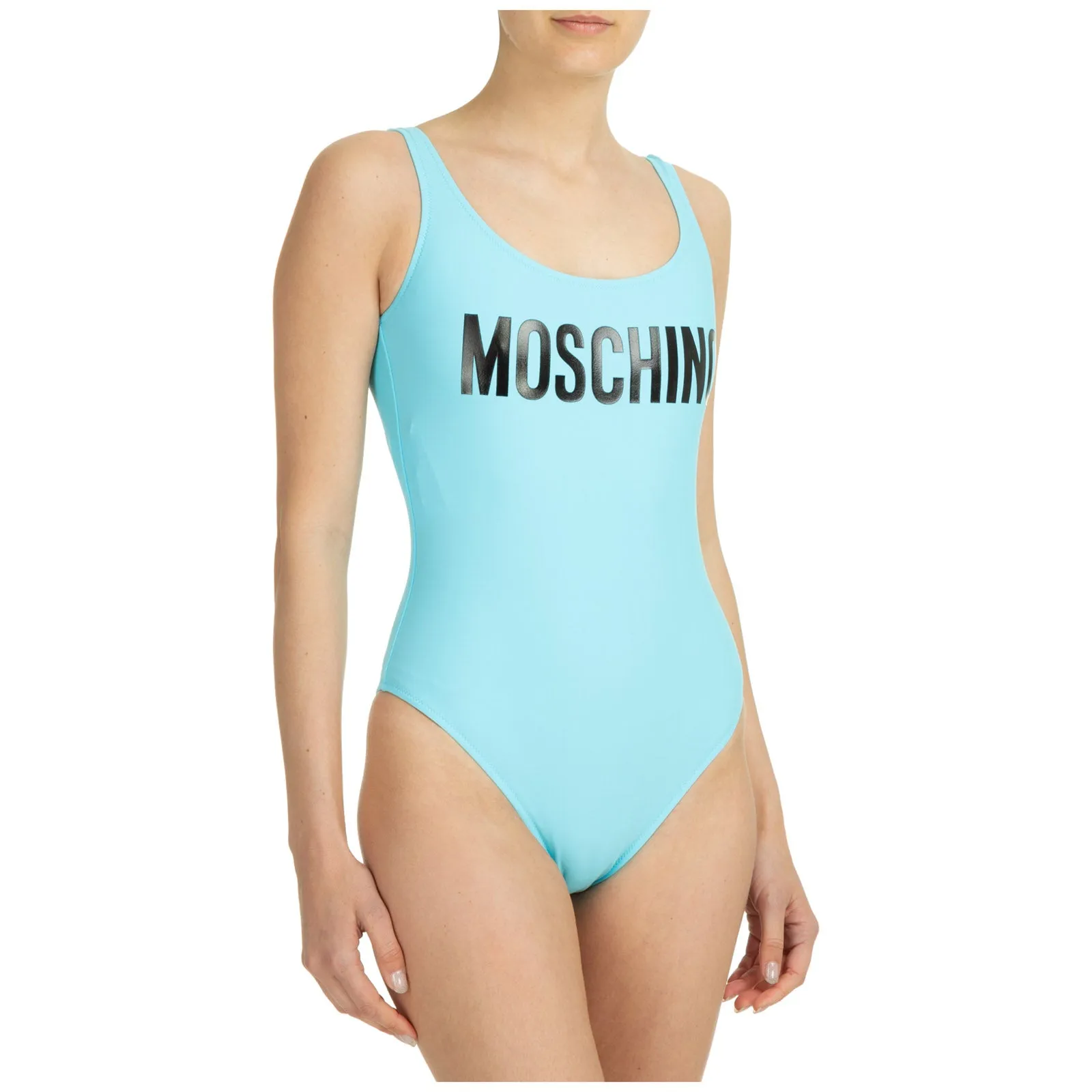 Moschino Logo Print One-Piece Swimsuit
