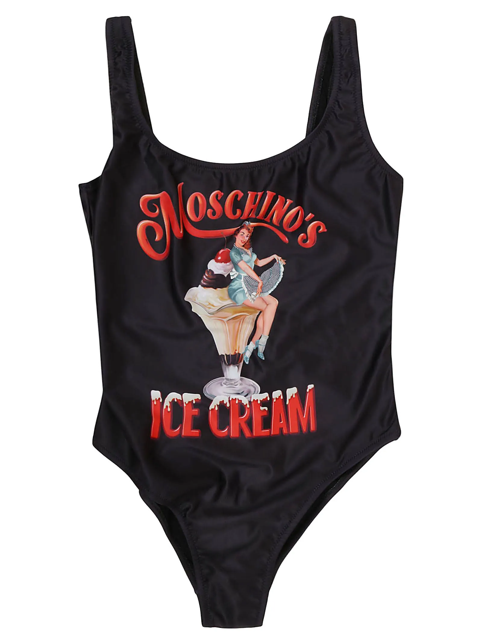 Moschino Logo Print One-Piece Swimsuit