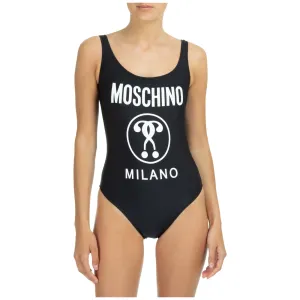 Moschino Logo Printed Crewneck Swimsuit