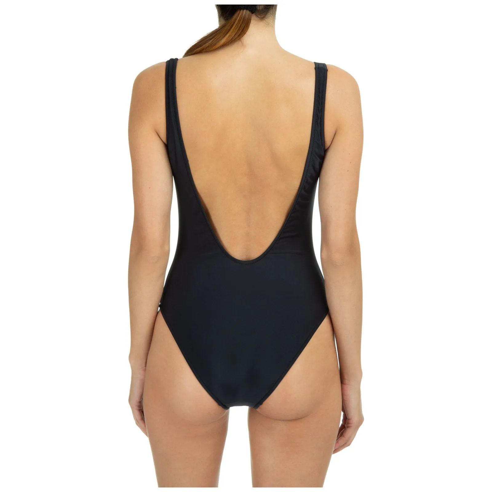 Moschino Logo Printed Crewneck Swimsuit