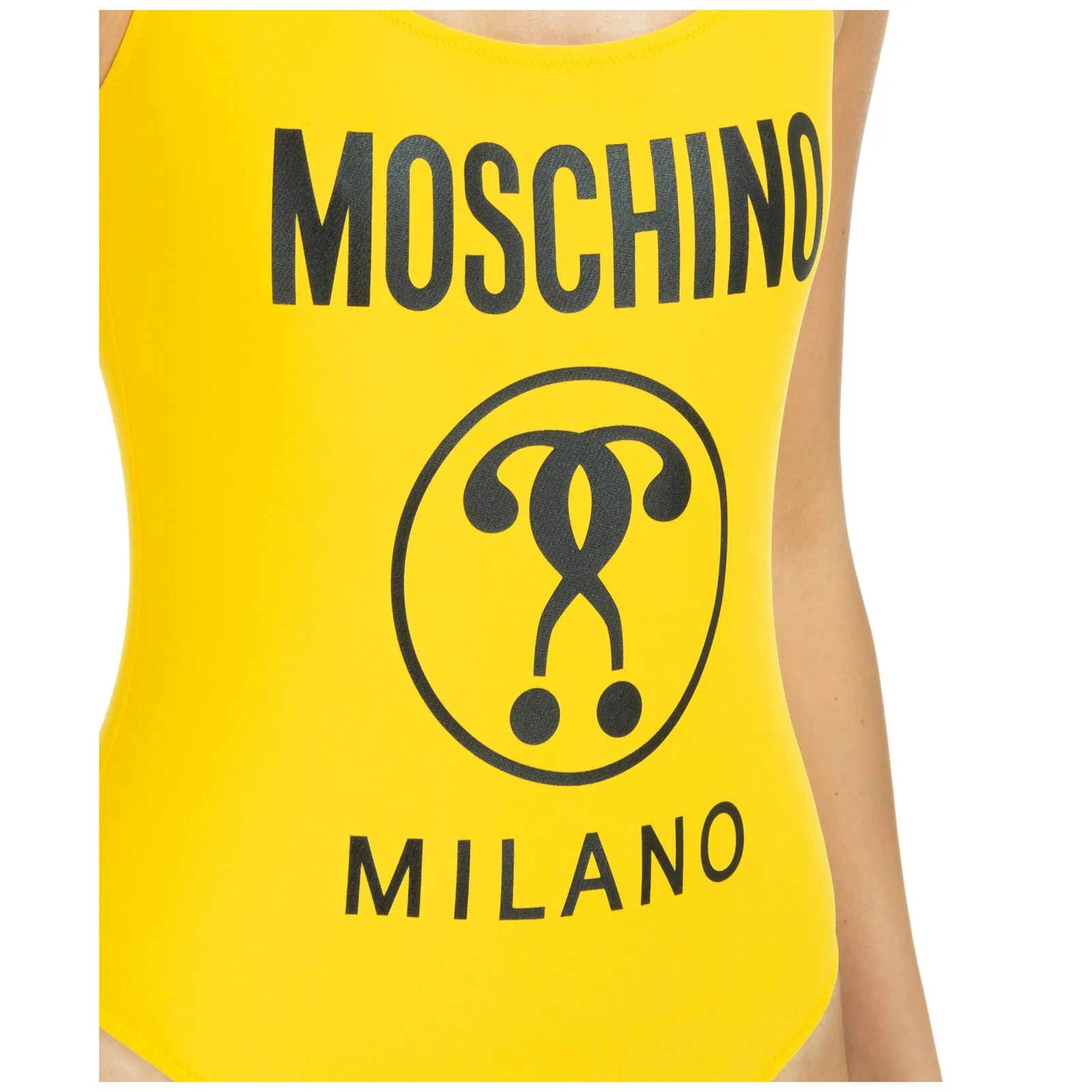Moschino Logo Printed Crewneck Swimsuit