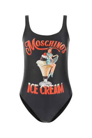Moschino Logo Printed Swimsuit