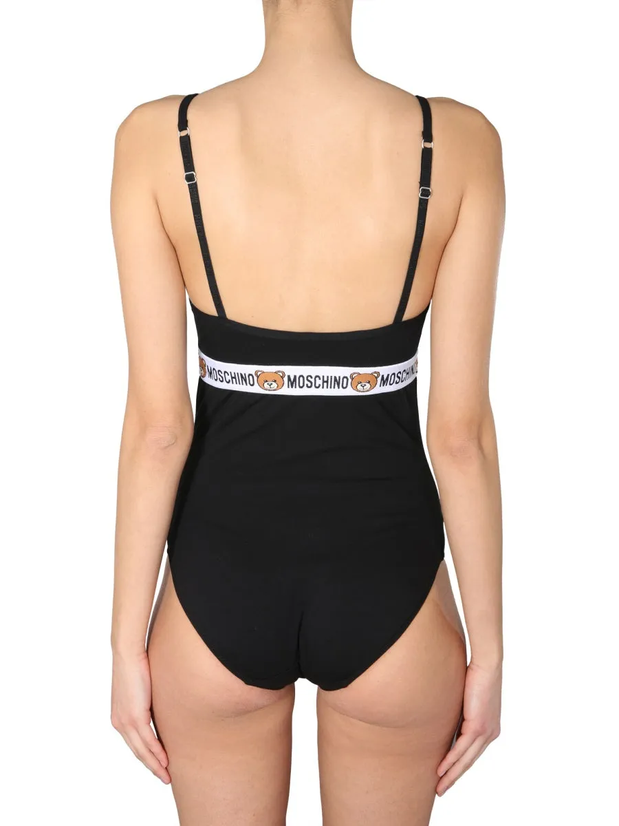 Moschino Low-Back Logo Detailed Swimsuit