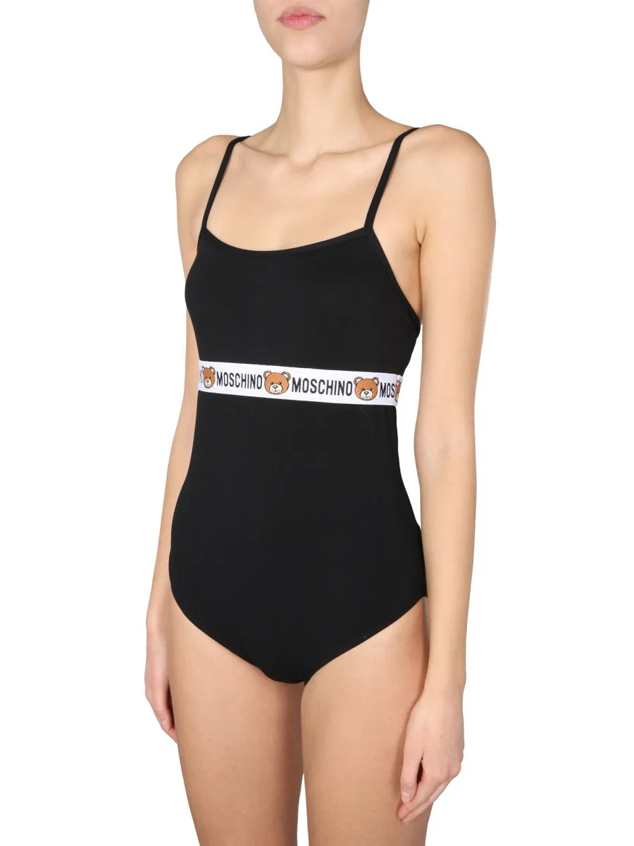 Moschino Low-Back Logo Detailed Swimsuit