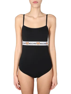 Moschino Low-Back Logo Detailed Swimsuit