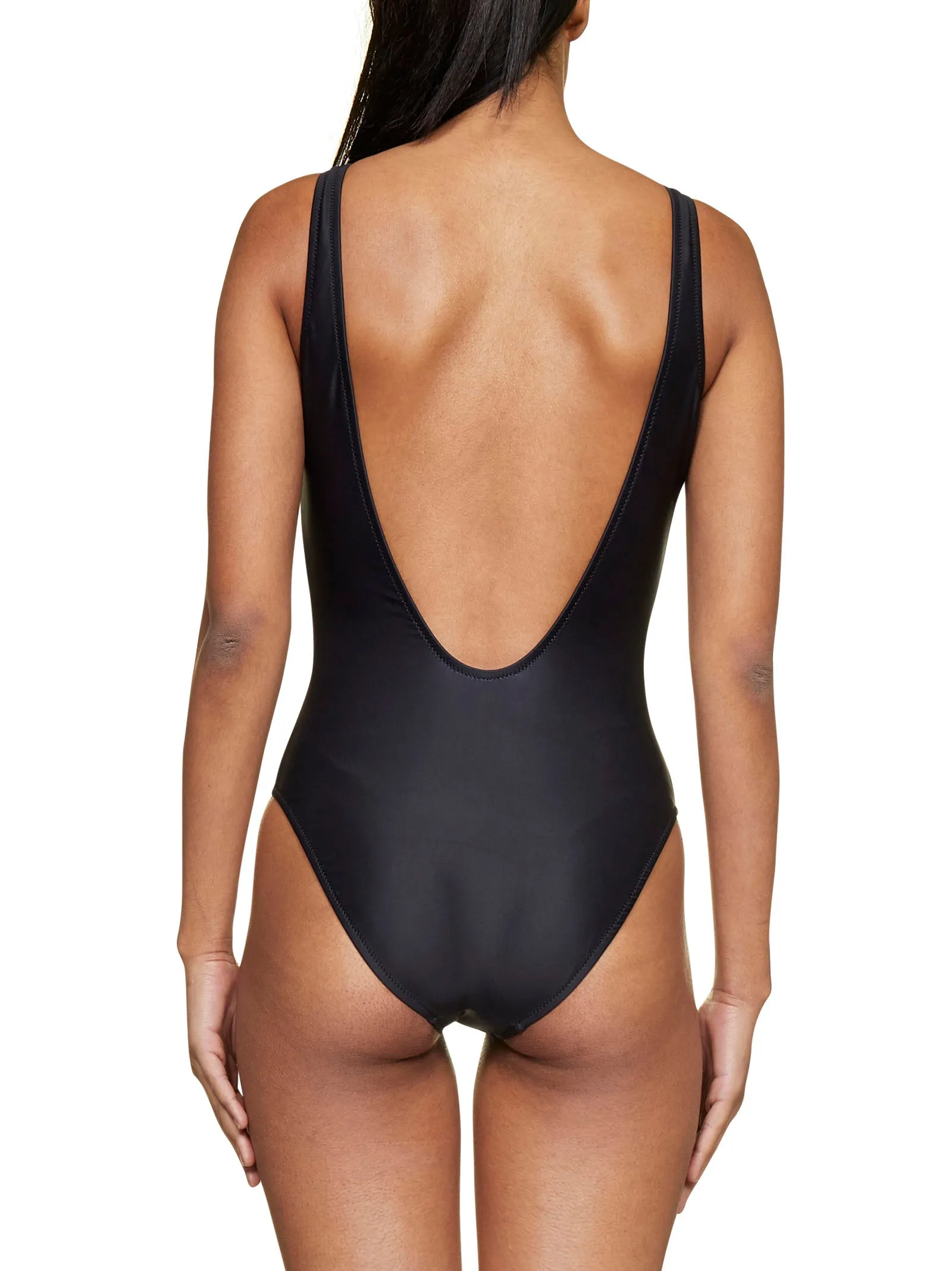 Moschino Rainbow Logo Printed Swimsuit