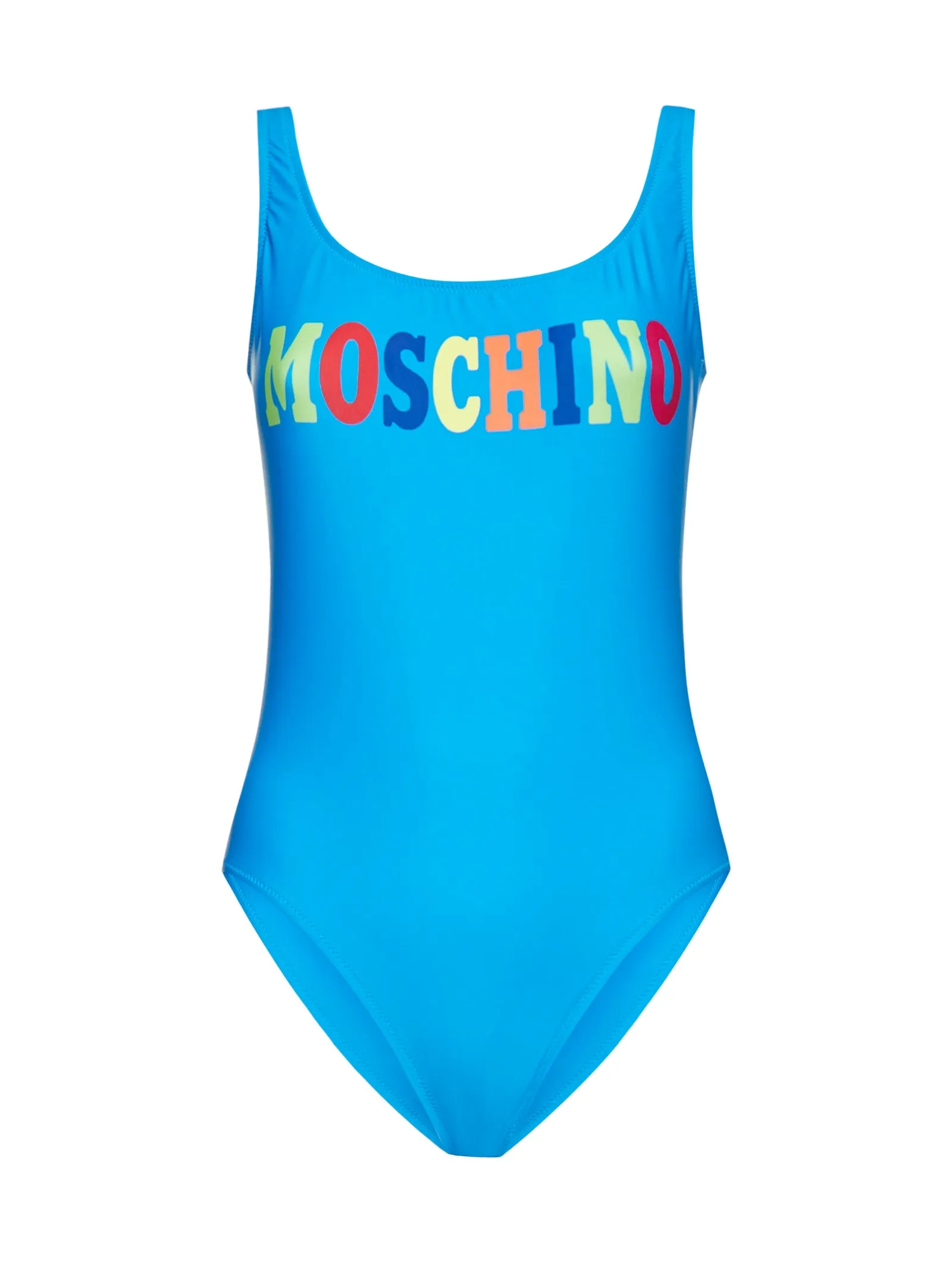 Moschino Rainbow Logo Printed Swimsuit