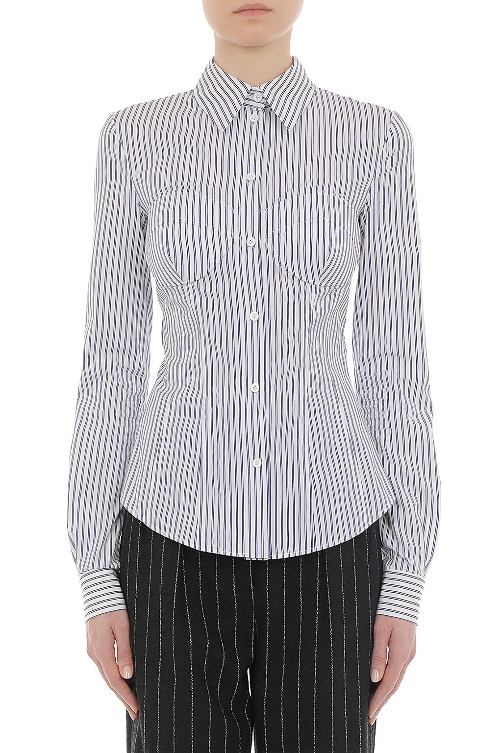 Moschino Striped Buttoned Shirt