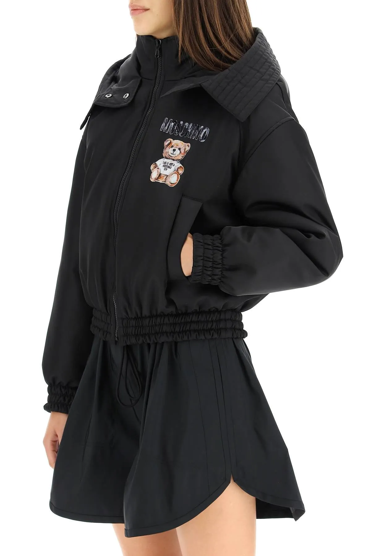 Moschino Teddy Printed Hooded Jacket